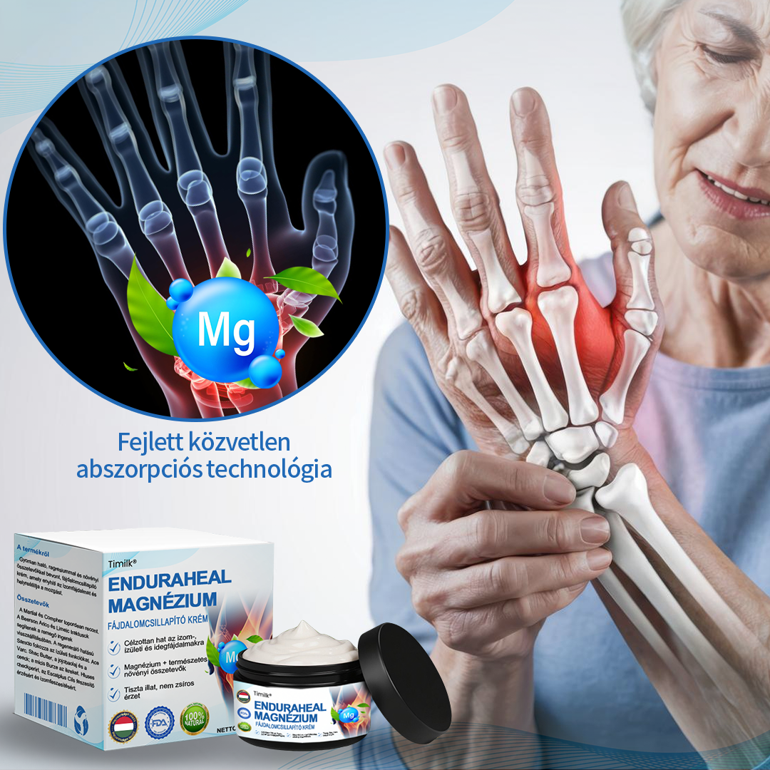 Timilk® EnduraHeal magnéziumos fájdalomcsillapító krém (ízületi gyulladás, neuropátia, reuma, sportsérülések stb. kezelésére)🔥