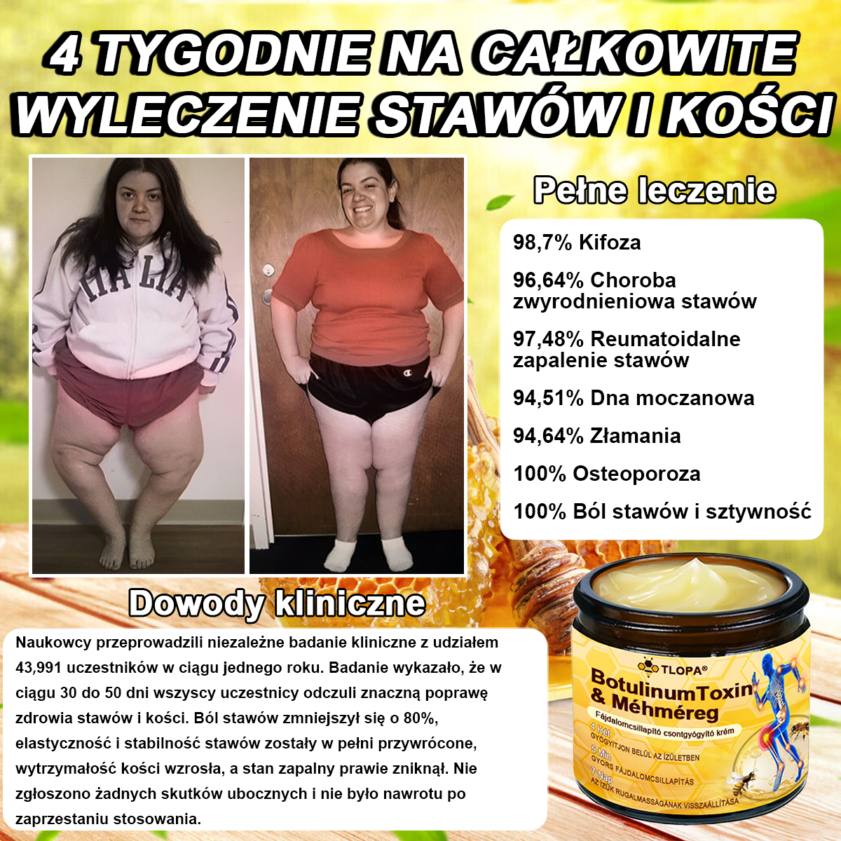 🦴TLOPA® Botulinum Toxin és Méhméreg Fájdalomcsillapító Csontgyógyító Krém🐝 🔥(Kifejezetten időseknek & ortopéd szakorvosok ajánlásával)🦴🦴🦴🦴🦴
