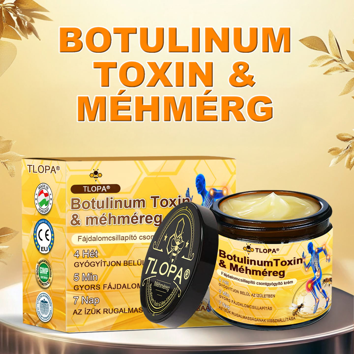 🦴TLOPA® Botulinum Toxin és Méhméreg Fájdalomcsillapító Csontgyógyító Krém🐝 🔥(Kifejezetten időseknek & ortopéd szakorvosok ajánlásával)🦴🦴🦴🦴🦴