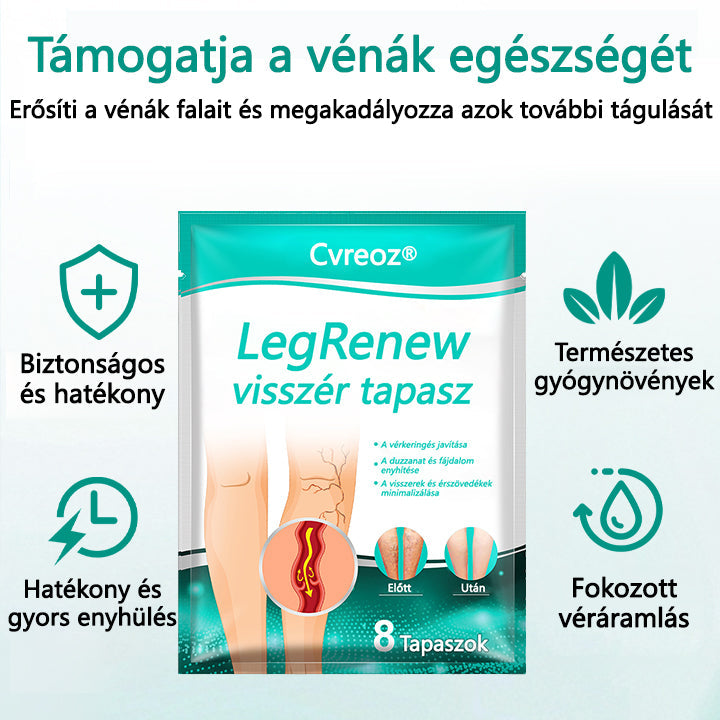 Cvreoz® LegRenew visszér tapasz javítja a vénák egészségét és megszünteti a visszereket🌿Nincs tű, nincs műtét, csak biztonságos, gyengéd és hatékony eredmény✨