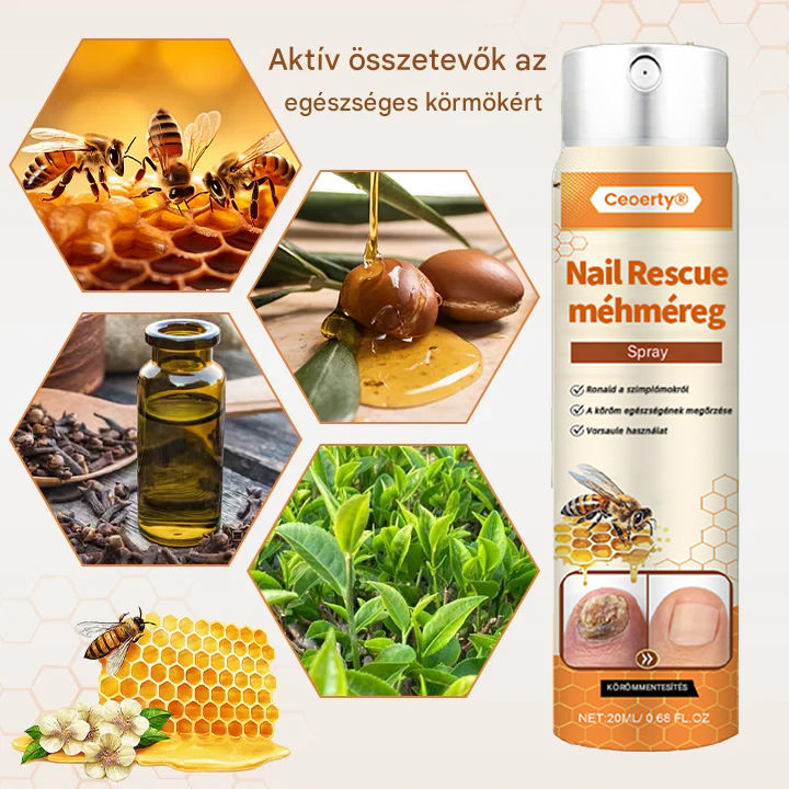 💥 2025 Korlátozott 70% KEDVEZMÉNY ️⏳ Ceoerty® NailRescue Kolirin méhméreg körömgomba spray 💥 Minden körömproblémát orvosolhatsz 2 héten belül👣👣👣