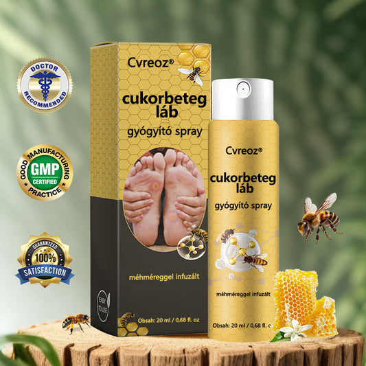 Cvreoz® méhméreg gyógyító spray a sebek gyógyulására és regenerálására a kezeken és a lábakon🌿