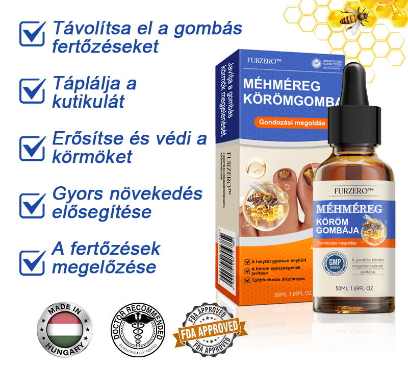 👣🐝🐝Furzero™ Méhméreg Körömgomba Kezelőoldat: Teljes megoldás a körömgomba problémájára🌟👣🐝👣