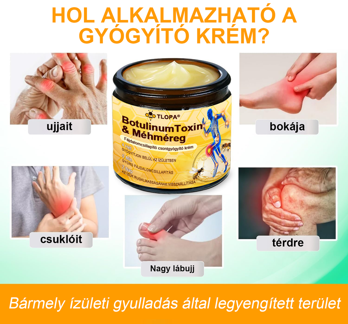 🦴TLOPA® Botulinum Toxin és Méhméreg Fájdalomcsillapító Csontgyógyító Krém🐝 🔥(Kifejezetten időseknek & ortopéd szakorvosok ajánlásával)🦴🦴🦴🦴🦴